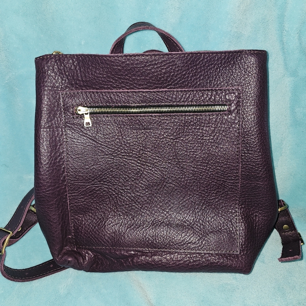 Portland Leather Goods Plum Tote Backpack